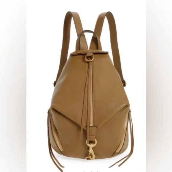 Rebecca Minkoff Julian leather Backpack in Military, brass hardware - Picture 1 of 17